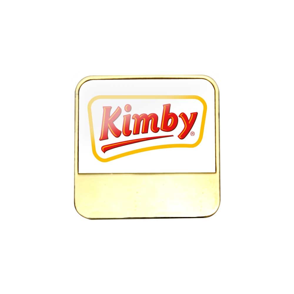 Square Metal Badges with Butterfly Clutch - Image 2