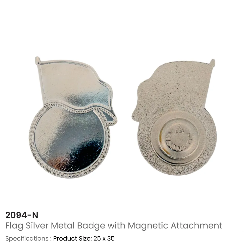 Flag Design Metal Badges with Magnet Attachment - Image 6