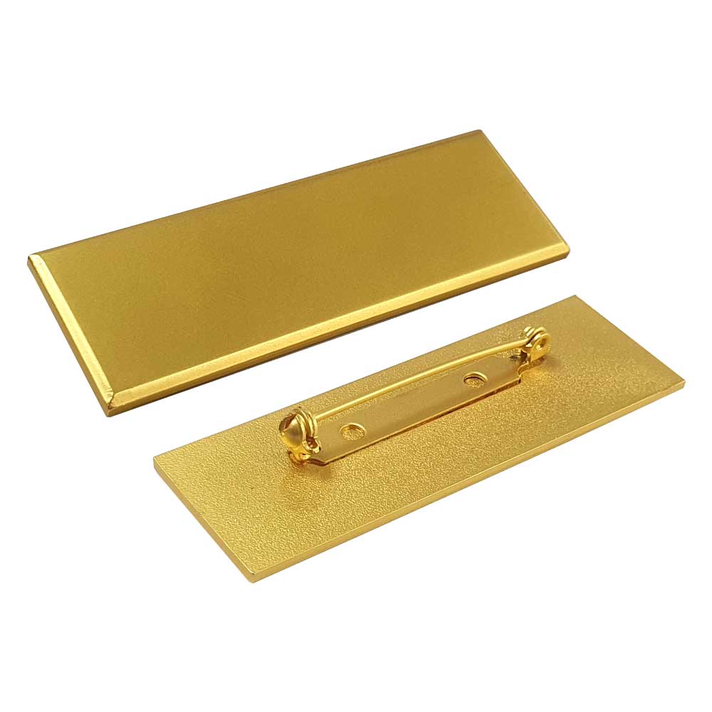 Gold Brass Name Badges with Safety Pin - Image 5