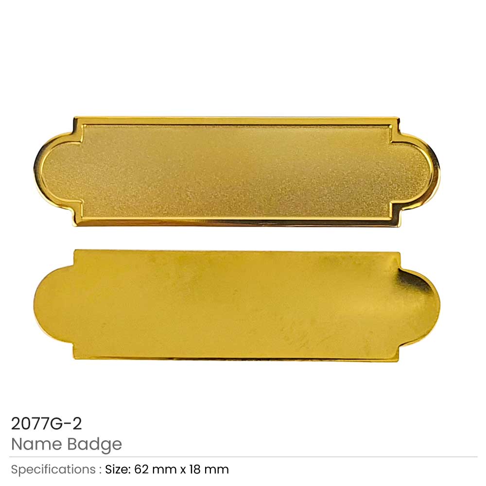 Metal Name Badges in Gold and Silver Colors - Image 4