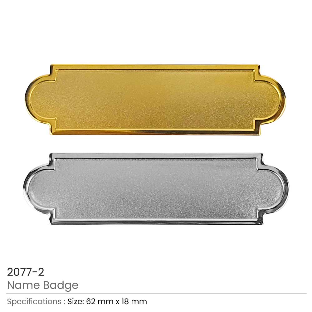 Metal Name Badges in Gold and Silver Colors - Image 3