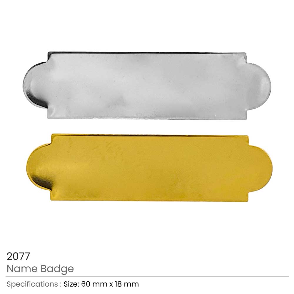Metal Name Badges in Gold and Silver Colors - Image 3