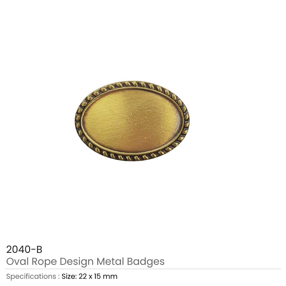 Oval Rope Design Logo Badges - Image 3