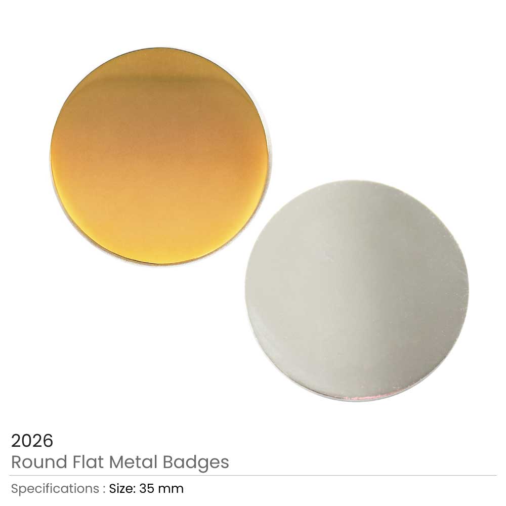Round Flat Metal Badges 35mm - Image 3