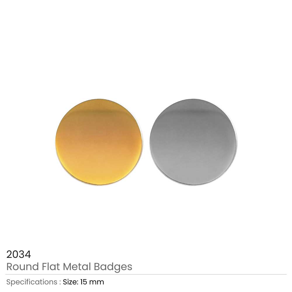 Round Flat Metal Badges 15mm - Image 5