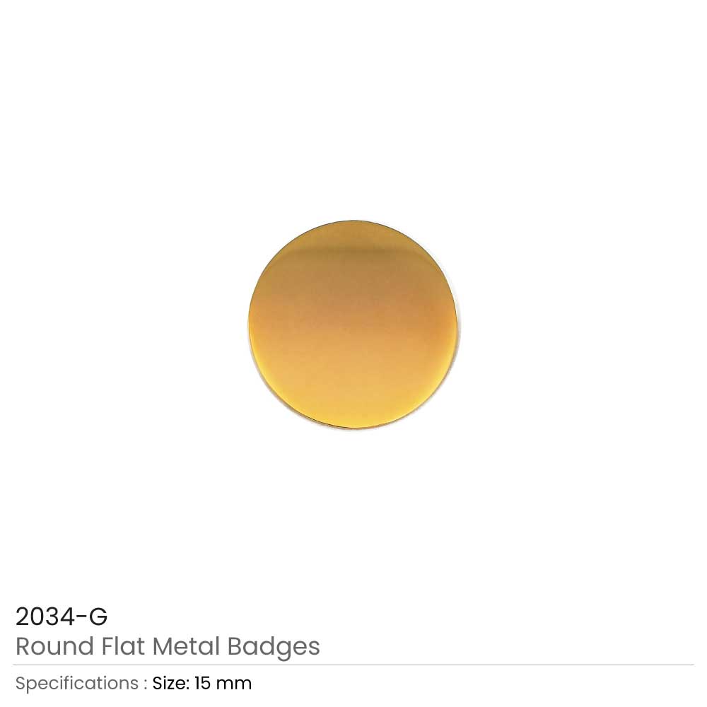 Round Flat Metal Badges 15mm - Image 4