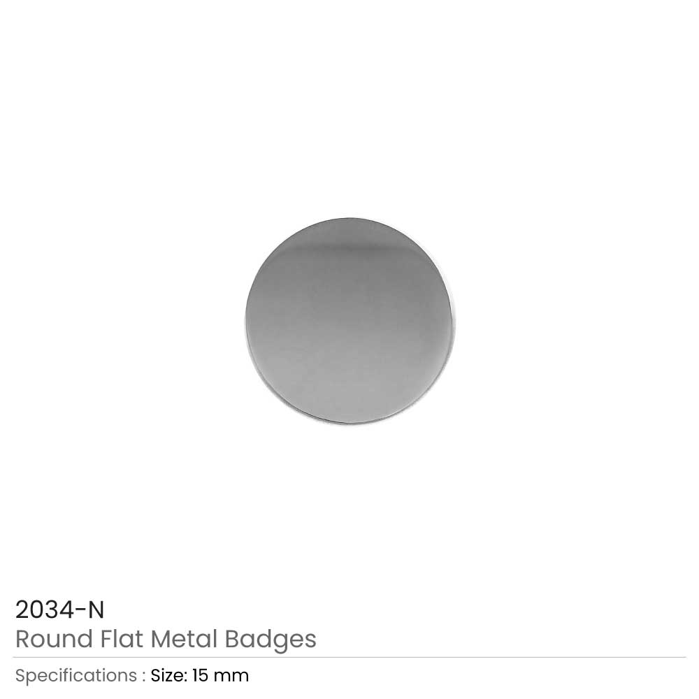 Round Flat Metal Badges 15mm - Image 3