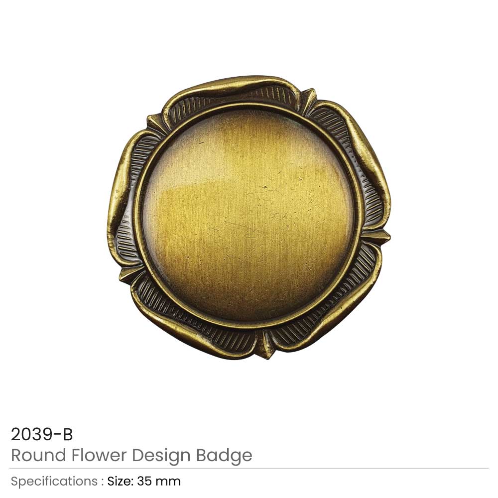 Round Flower Design Logo Badges - Image 6