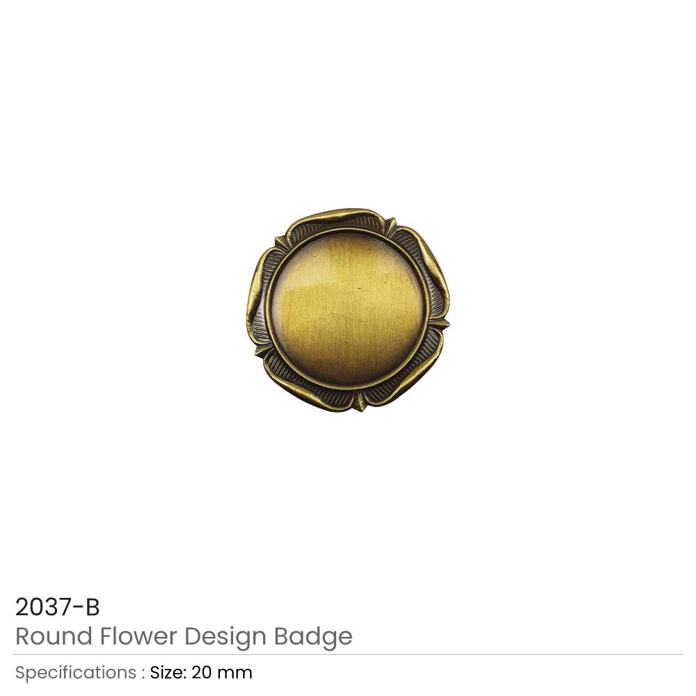 Round Flower Design Logo Badges - Image 5