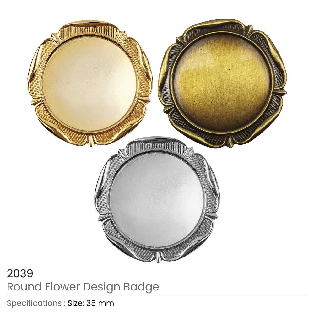 Round Flower Design Logo Badges - Image 7