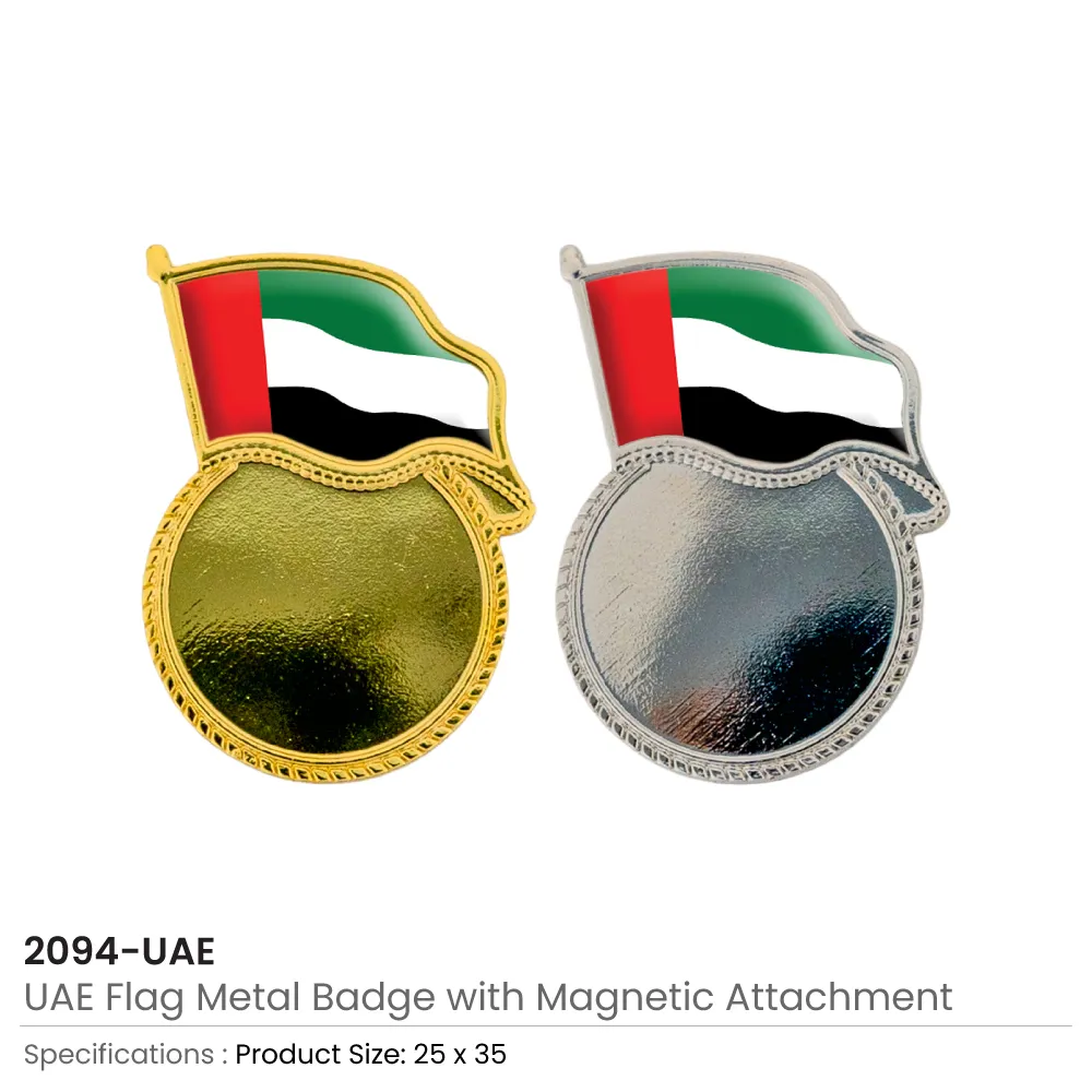 UAE Flag Design Badges with Magnet Attachment - Image 8